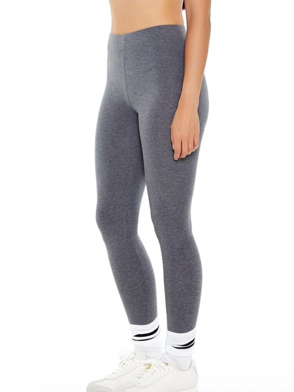 Forever 21 basic high rise leggings grey women's size XL